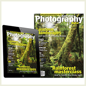 The April issue of Ausralian Photography + Digital is out now in magazine and iPad formats.